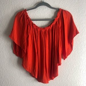Gianni Bini orange off shoulder top